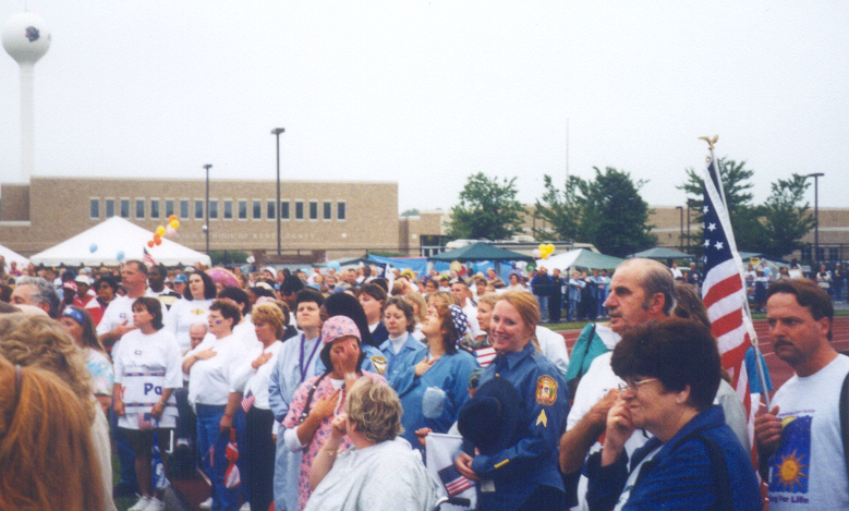 Walkers at the 2002 Relay for Life 